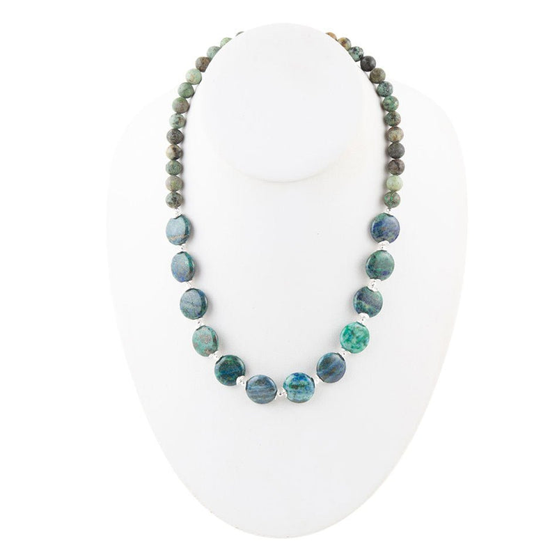 Chrysocolla Chunky Necklace - Barse Jewelry