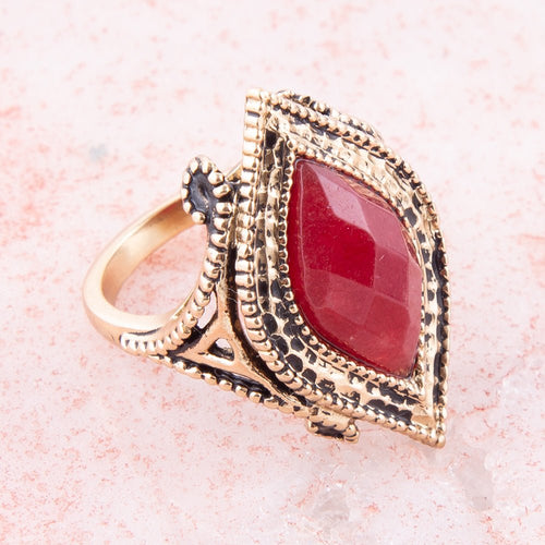 Cleopatra Bordeaux Quartz Ring - Barse Jewelry