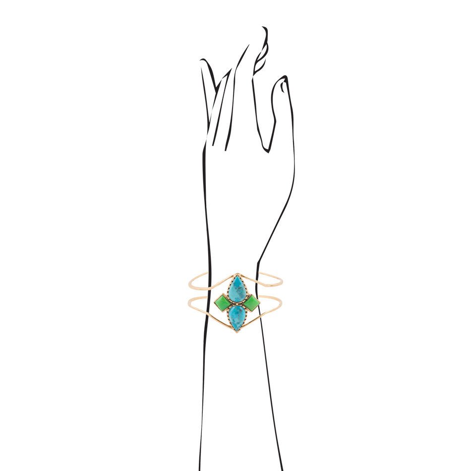 Colors of Turquoise Cuff Bracelet - Barse Jewelry