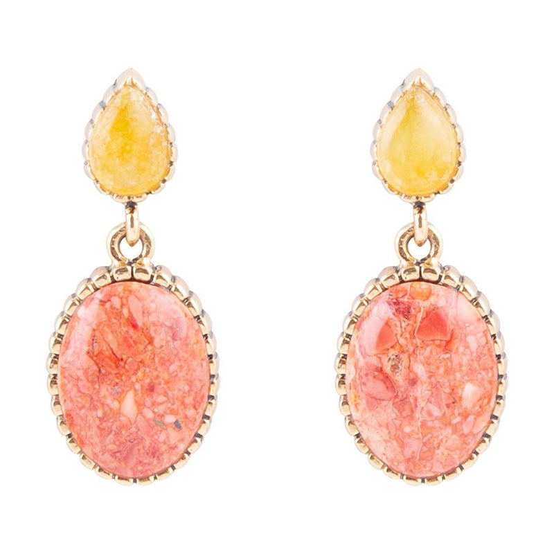 Coral Drop Post Earrings - Barse Jewelry