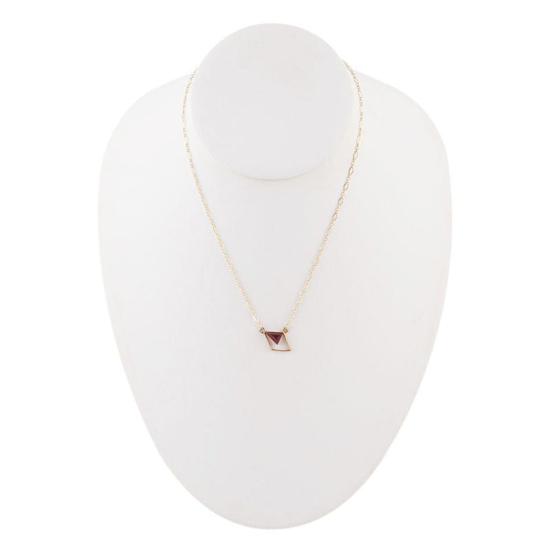 Corundum and Bronze Triangle Necklace - Barse Jewelry