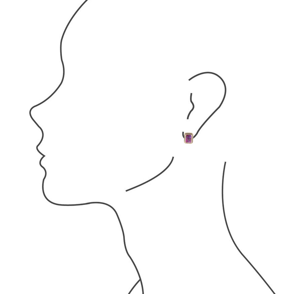 Credence Genuine Purple Turquoise Post Earrings - Barse Jewelry