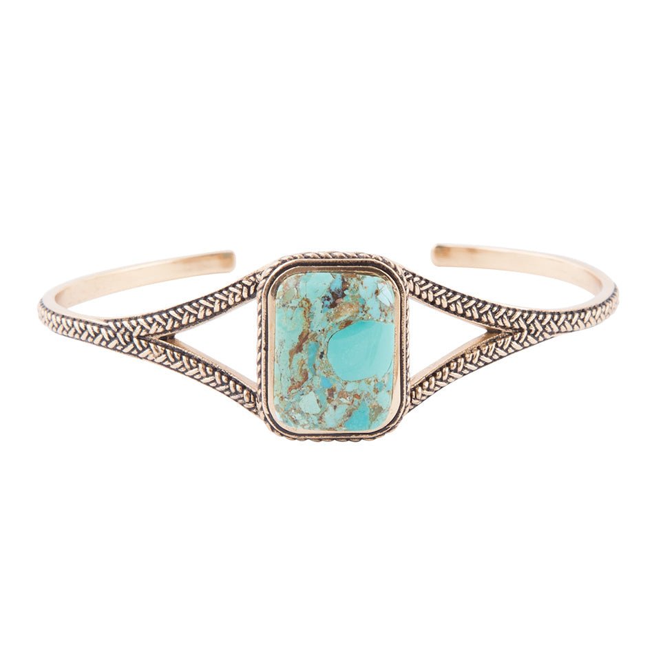 Credence Genuine Turquoise Cuff Bracelet - Barse Jewelry