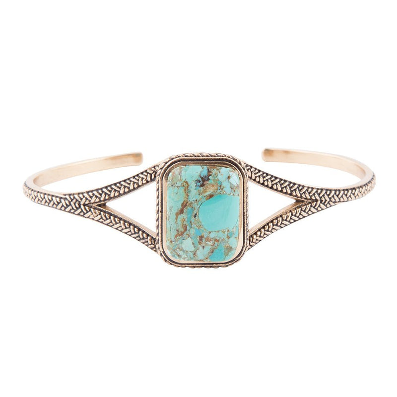Credence Genuine Turquoise Cuff Bracelet - Barse Jewelry