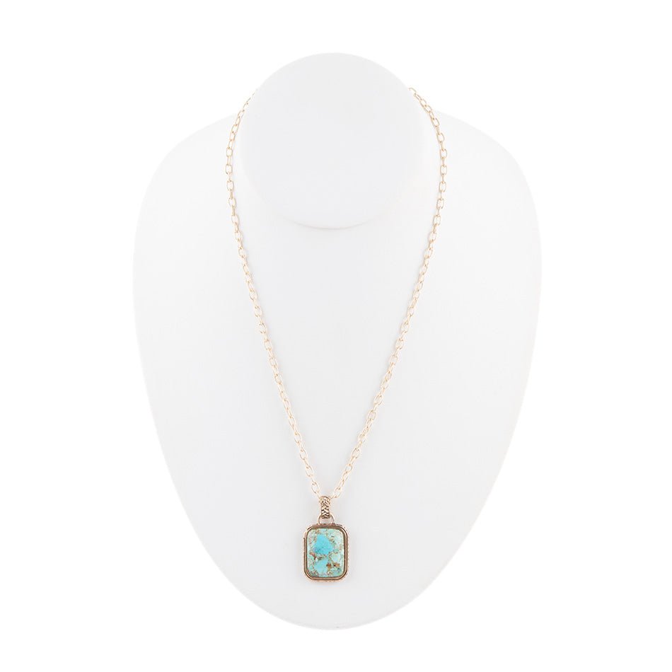 Credence Genuine Turquoise Pendant Necklace - Barse Jewelry