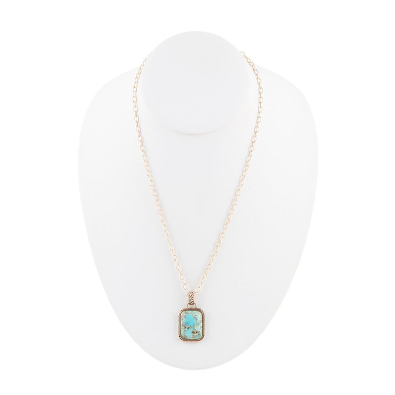 Credence Genuine Turquoise Pendant Necklace - Barse Jewelry
