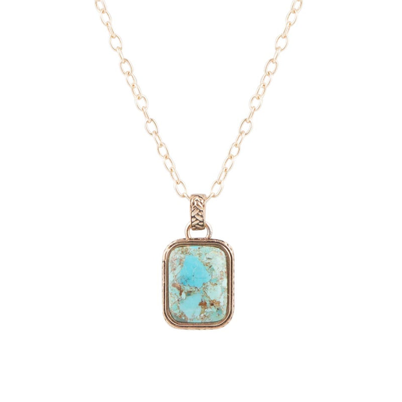 Credence Genuine Turquoise Pendant Necklace - Barse Jewelry