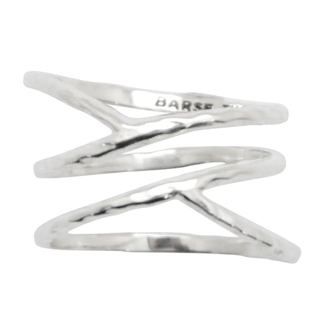 Criss Cross Sterling Silver Ring - Barse Jewelry