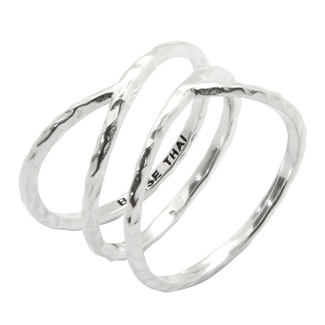 Criss Cross Sterling Silver Ring - Barse Jewelry