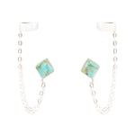 Cuffed Up Turquoise and Sterling Silver Earrings - Barse Jewelry
