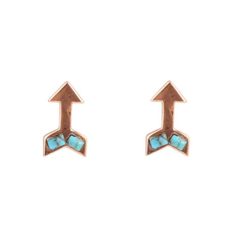 Cupid's Arrow Copper and Turquoise Earrings - Barse Jewelry