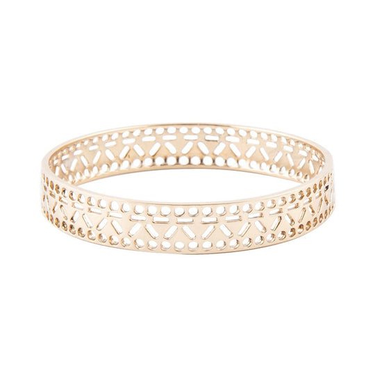 Cut it Out Bangle Golden Bracelet