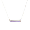 Dainty Amethyst Bar Necklace - Barse Jewelry
