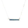 Dainty Azurite Bar Necklace - Barse Jewelry