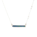 Dainty Azurite Bar Necklace - Barse Jewelry