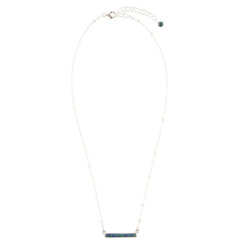 Dainty Azurite Bar Necklace - Barse Jewelry