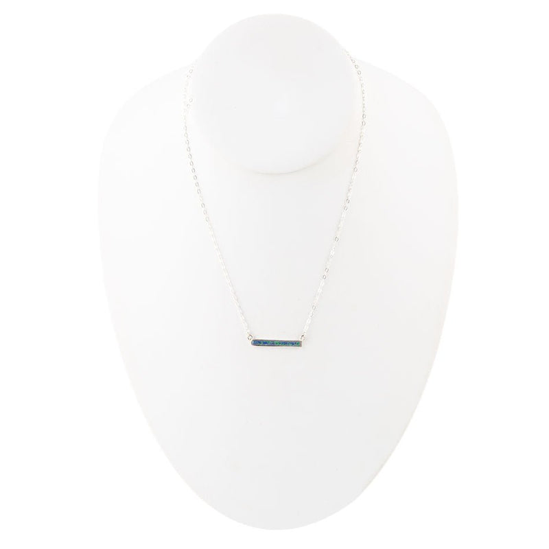 Dainty Azurite Bar Necklace - Barse Jewelry