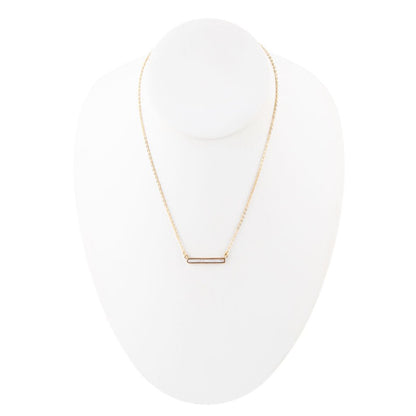 Dainty Botswana Agate Bar Necklace - Barse Jewelry