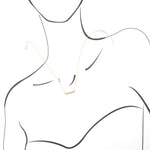 Dainty Botswana Agate Bar Necklace - Barse Jewelry