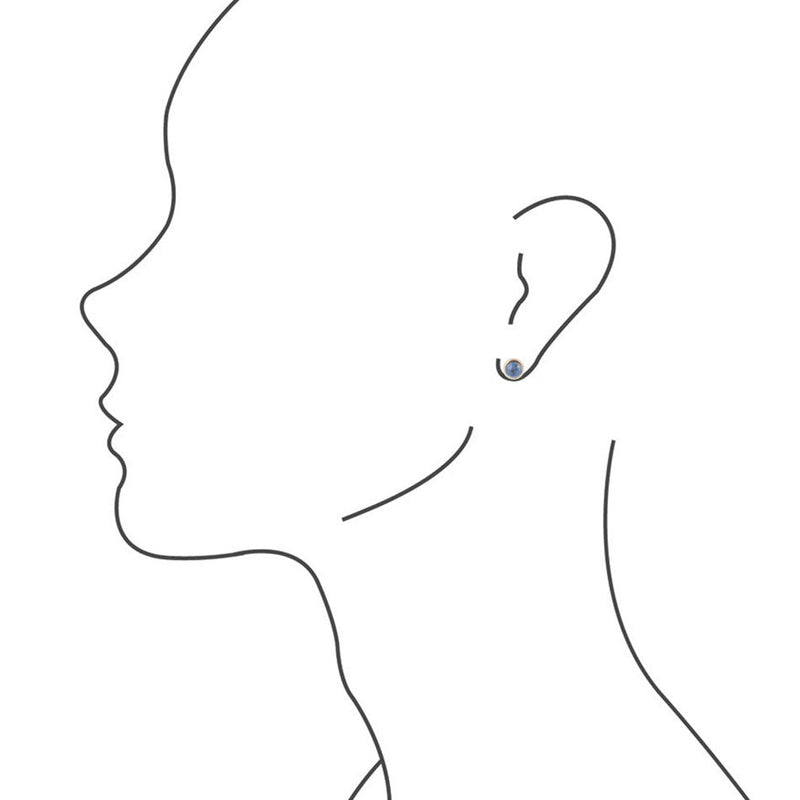 Dainty Dot Earring- Lapis - Barse Jewelry
