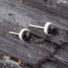 Dainty Dot Onyx and Sterling Silver Stud Earrings - Barse Jewelry
