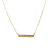 Dainty Green Aventurine Bar Necklace - Barse Jewelry