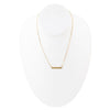 Dainty Green Aventurine Bar Necklace - Barse Jewelry