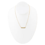 Dainty Green Aventurine Bar Necklace - Barse Jewelry