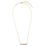 Dainty Mother of Pearl Bar Necklace - Barse Jewelry