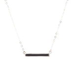 Dainty Onyx Bar Necklace - Barse Jewelry