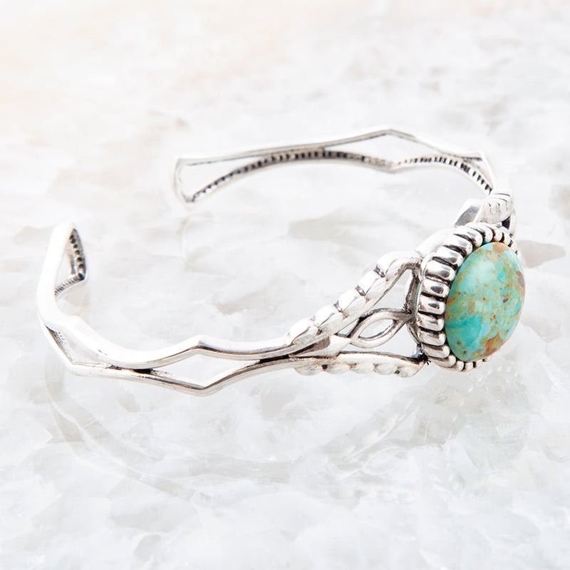 Dainty Turquoise Cuff Bracelet - Barse Jewelry