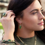 Dark Canadian Jade Faceted Ring - Barse Jewelry