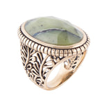 Dark Canadian Jade Faceted Ring - Barse Jewelry