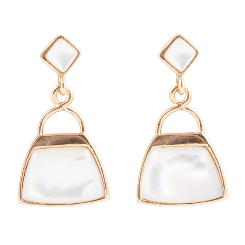 Decked Out Mother of Pearl Post Earrings - Barse Jewelry