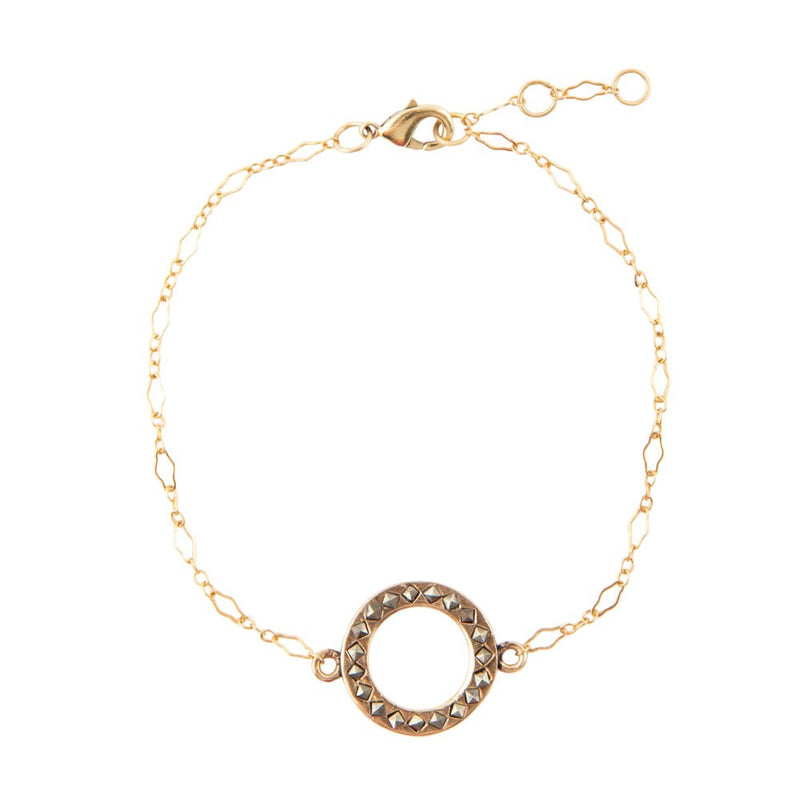 Delicate Stones Line Bracelet - Bronze - Barse Jewelry