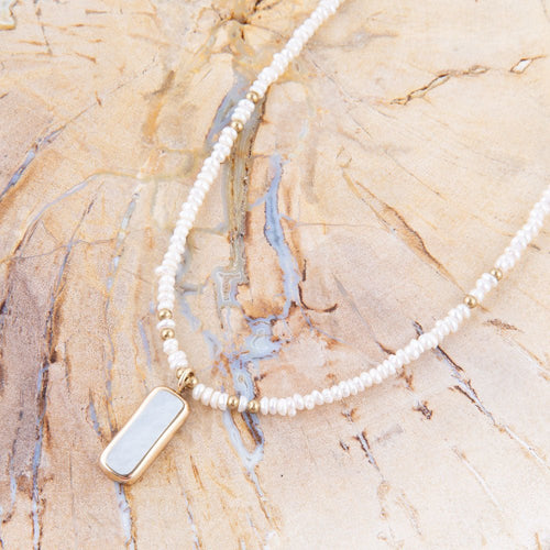 Delicately Mother of Pearl Necklace - Barse Jewelry