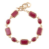 Delicately Red Onyx and Bronze Toggle Bracelet - Barse Jewelry