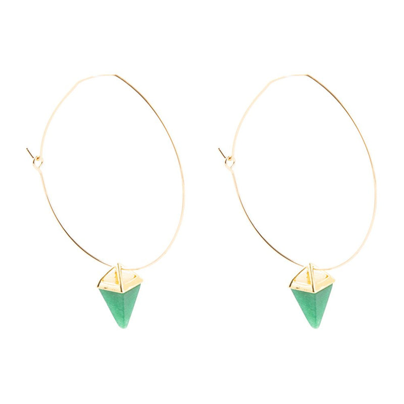Delphi Green Agate Charm Earrings - Barse Jewelry