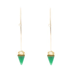 Delphi Green Agate Charm Earrings - Barse Jewelry