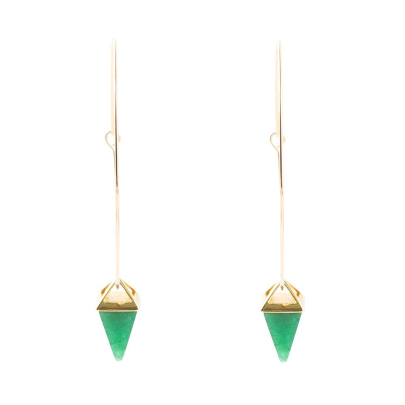 Delphi Green Agate Charm Earrings - Barse Jewelry