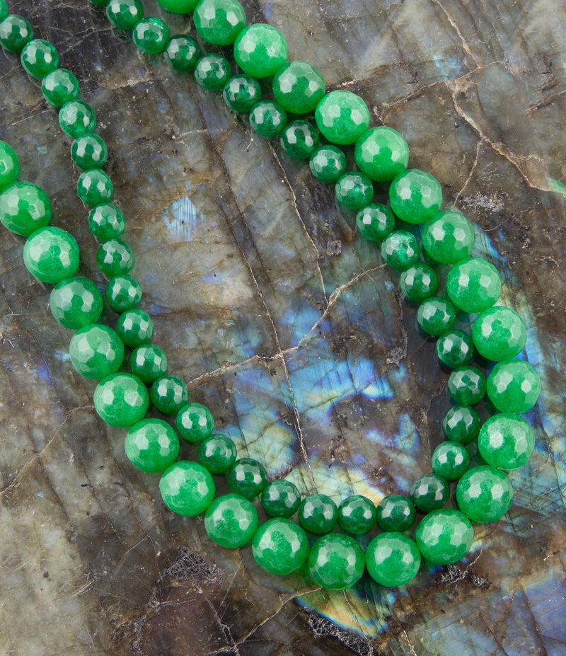 Translucent apple green beads(8.9-10.7mm) jadeite necklace - Nanyang Jade  –Authentic Jewellery Collection Singapore