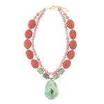 Desert Sunrise Mint Quartz Necklace - Barse Jewelry