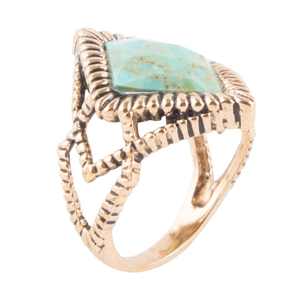 Diamond Days Turquoise and Bronze Ring - Barse Jewelry