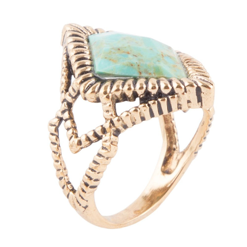Diamond Days Turquoise and Bronze Ring - Barse Jewelry