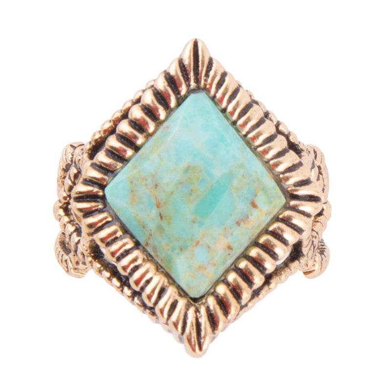 Diamond Days Turquoise and Bronze Ring - Barse Jewelry
