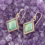 Diamond Days Turquoise Earrings - Barse Jewelry