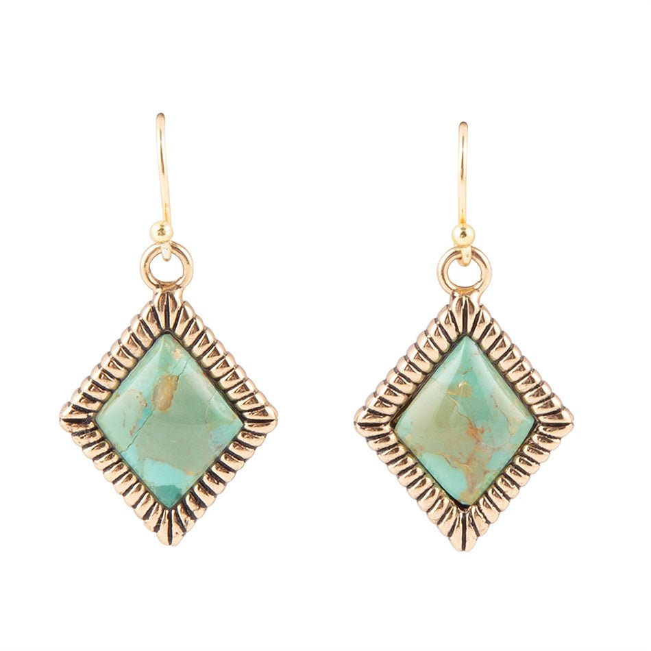 Diamond Days Turquoise Earrings - Barse Jewelry
