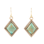 Diamond Days Turquoise Earrings - Barse Jewelry
