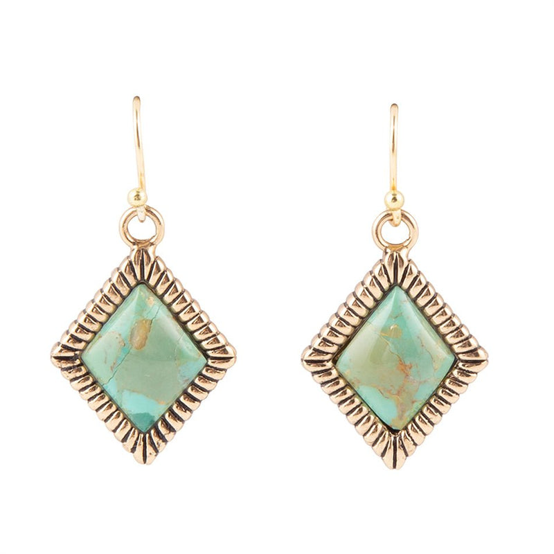 Diamond Days Turquoise Earrings - Barse Jewelry