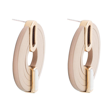 Discus Mother of Pearl Leather Earrings - Barse Jewelry